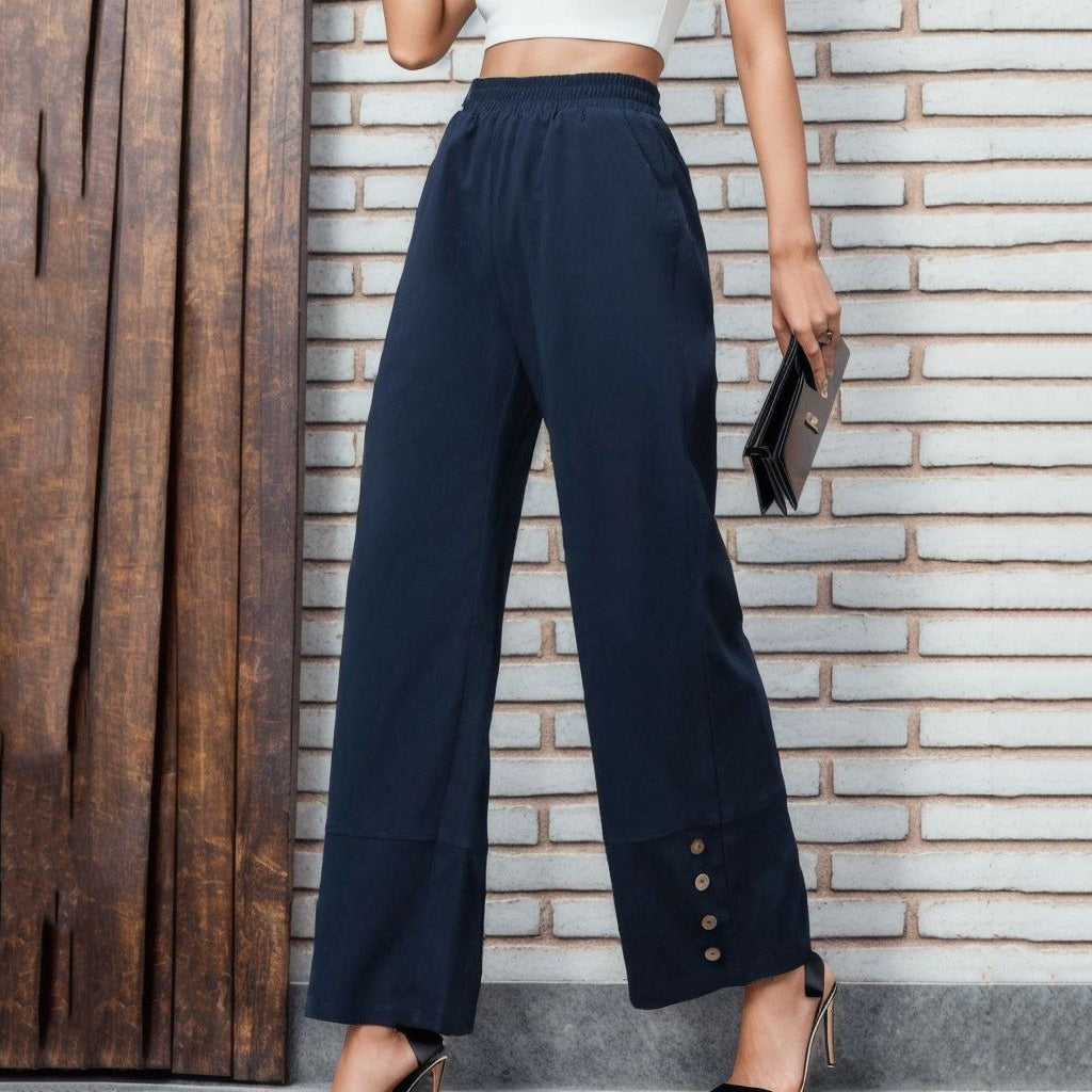 Ladies Large Culotte with fashionable button details Lune London