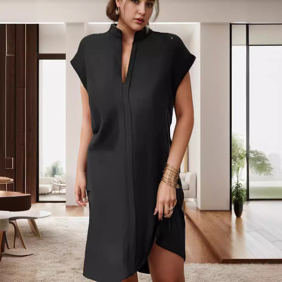 Women's Chic Short Sleeve Midi Tunic