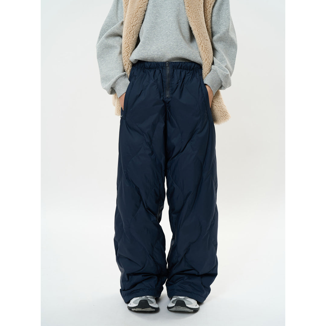 Women's Padded Cargo Ski Pants with Wide Balloon Cut and Elastic Waistband Amarae