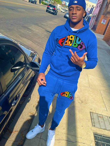 Men's Hoodie and Jogging Set with Striking Neon Logo Amarae