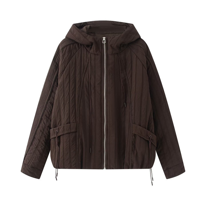Women's padded jacket with hood, drawstring and loose fit Amarae