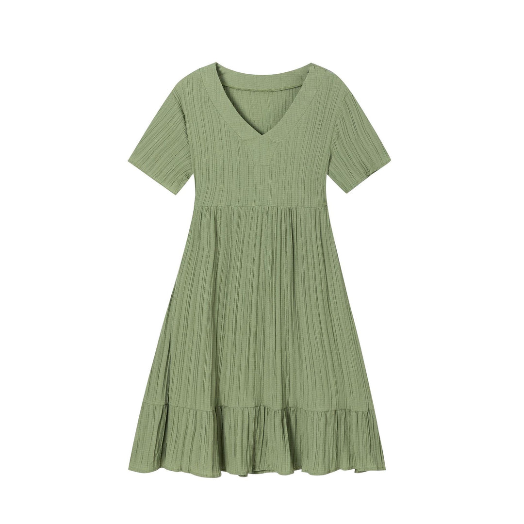 Ladies V neck midi dress Lune London
