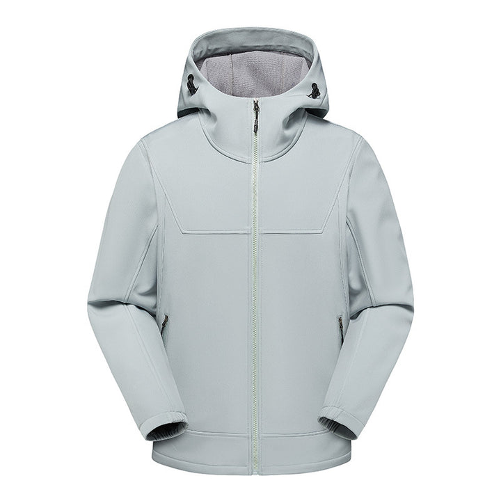 Multifunctional technical jacket for men with adjustable hood and water-repellent material Lune London