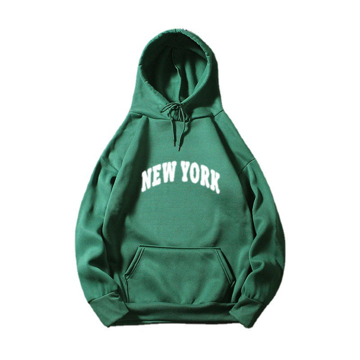 Women's Hooded Sweatshirt with Modern New York Lettering Chic & Stil