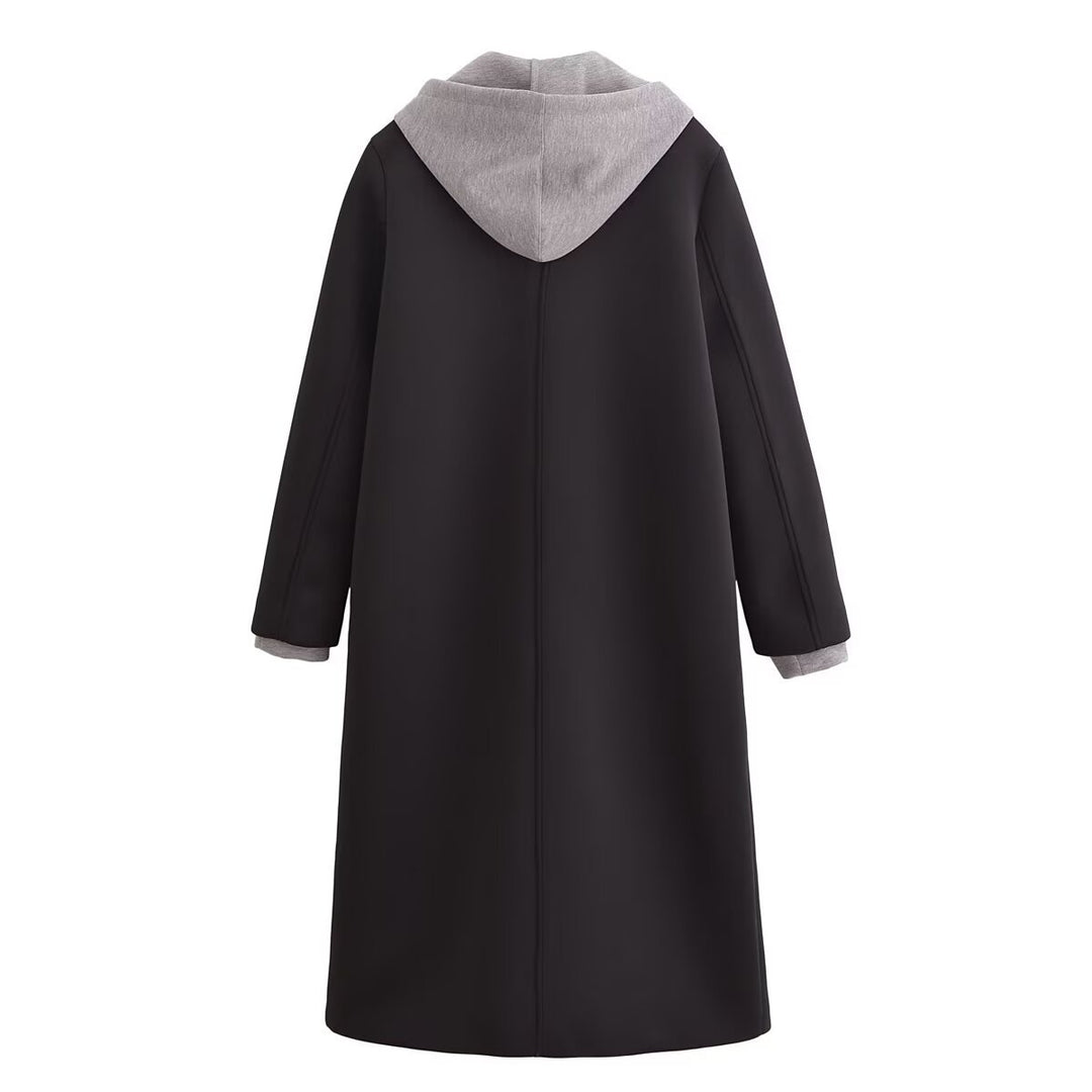 Women's transitional coat with integrated hood Lune London