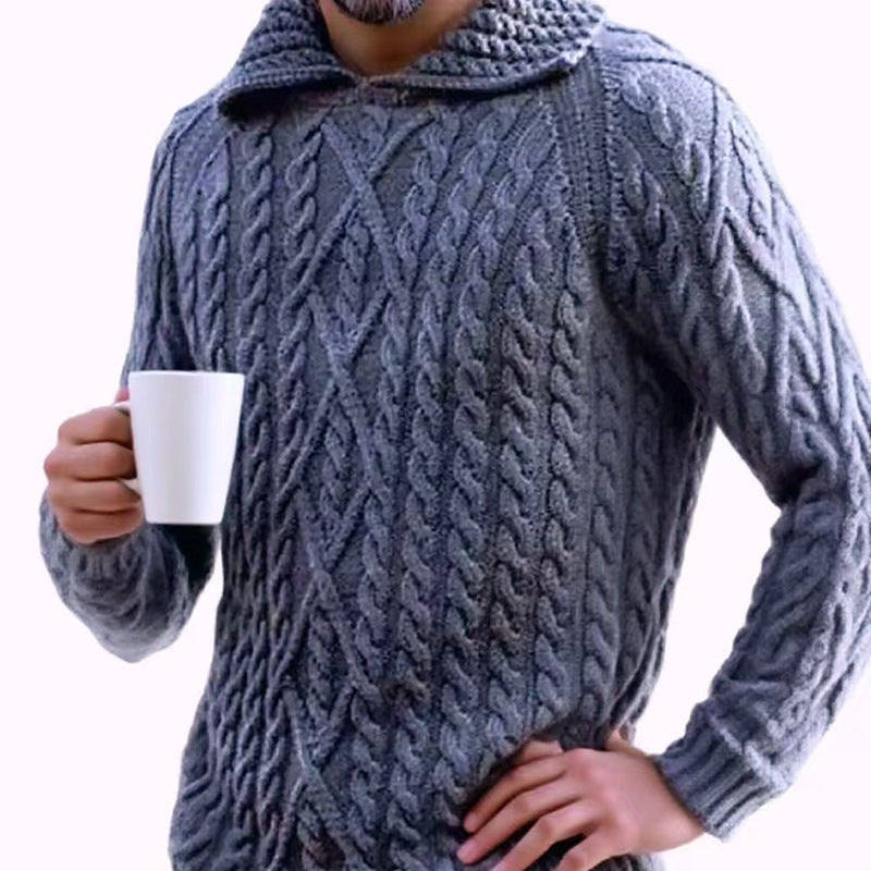 Chunky knit hoodie for men Lune London