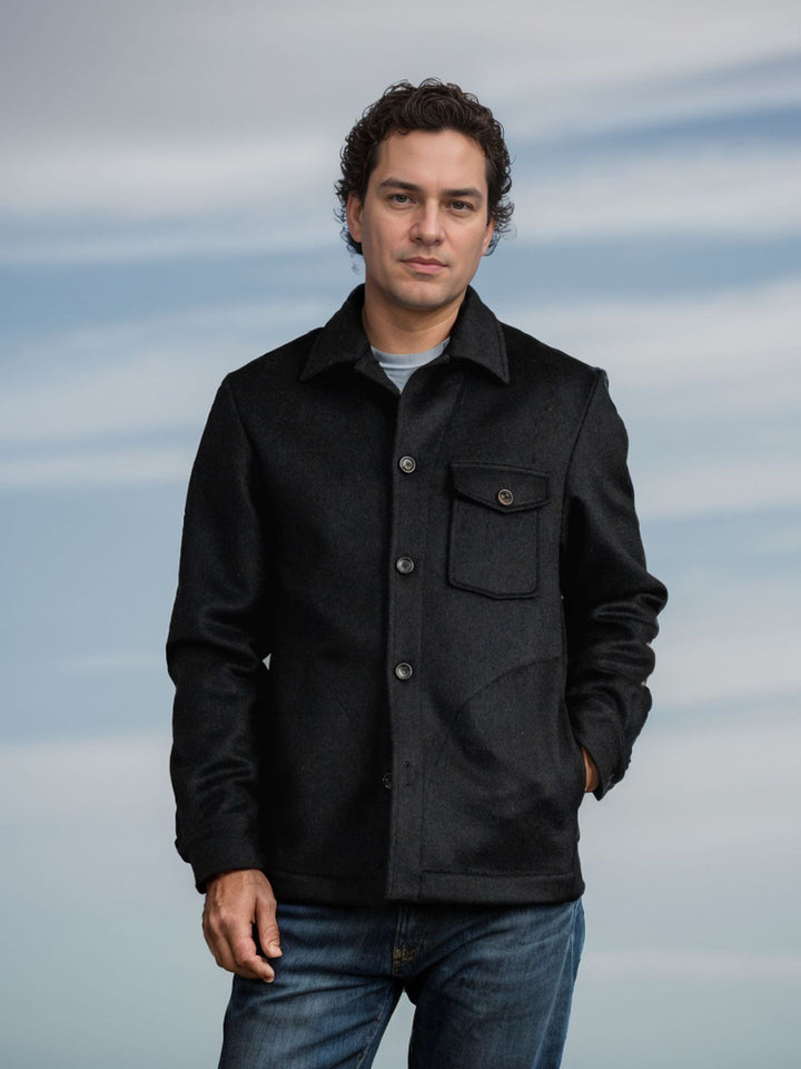 Wool jacket for men with practical pockets Lune London