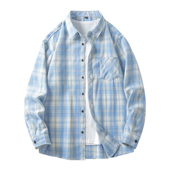 Casual checkered shirt for men with pockets and button-down collar Amarae