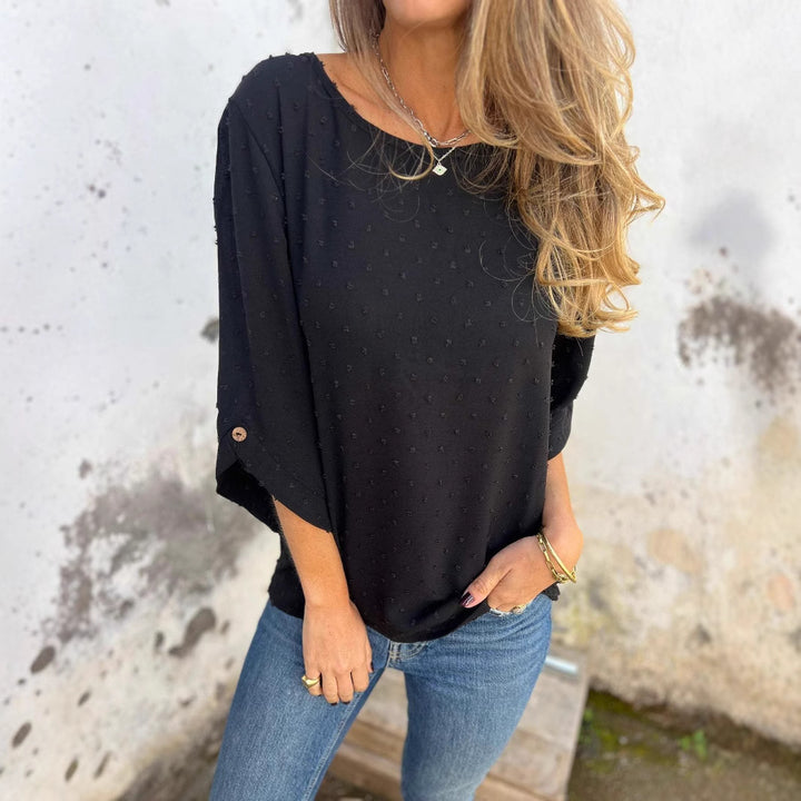 Casual blouse for women with decorative polka dot design Lune London