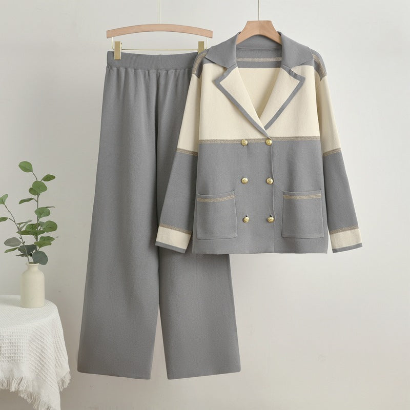 Elegant and comfortable leisure set for women with double row of buttons Lune London