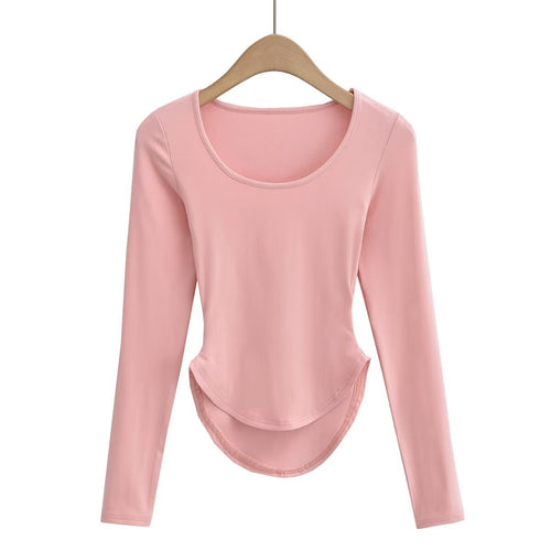 Long sleeve shirt for women with a modern fit and a rounded hem Amarae