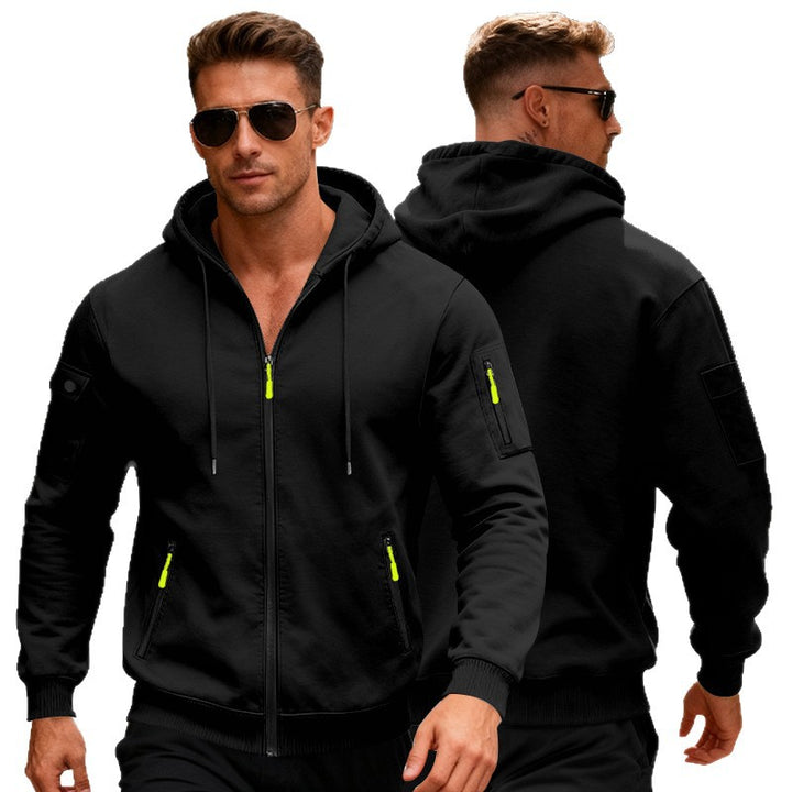 Men's sporty hooded jacket with zip pockets and modern cut Lune London