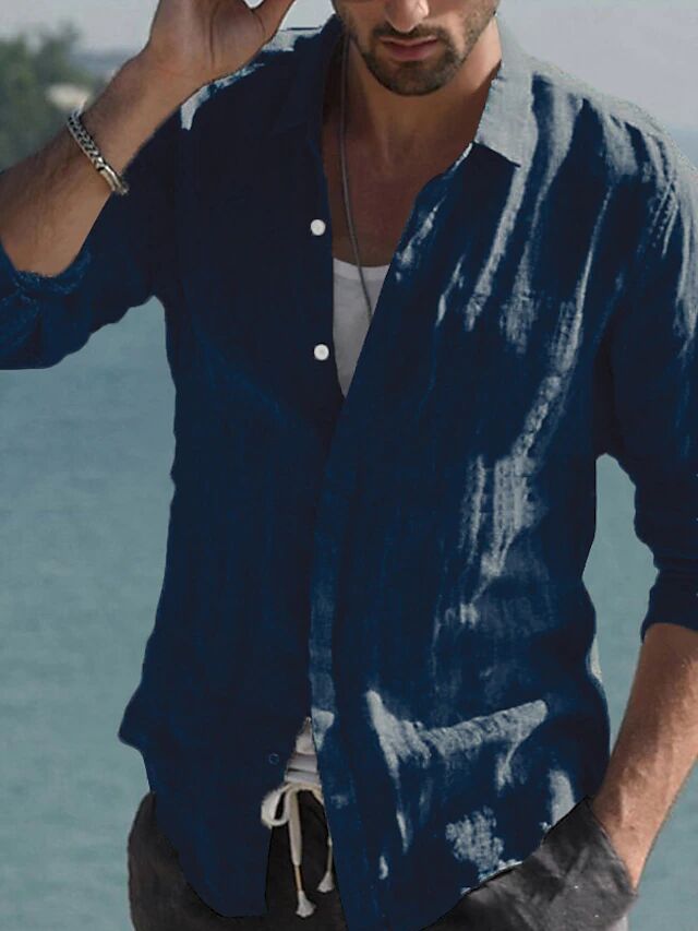 Men's Casual Linen Shirt Lune London