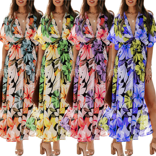 Amarae 1751507240 Floral Side Slit Maxi Dress for Women