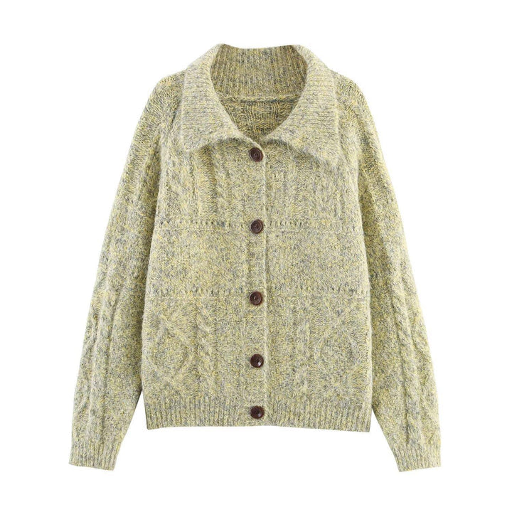 Ladies cardigan in soft fabric with large buttons Lune London