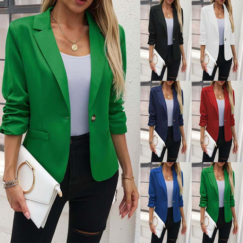 Elegant stretch jacket for women with loop sleeves and modern details Amarae