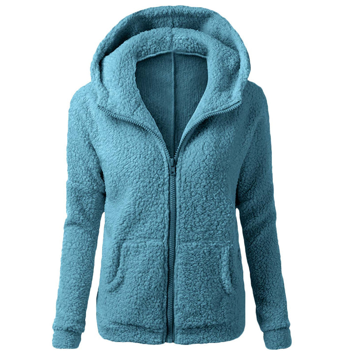 Women's fleece jacket with cozy hood Chic & Stil