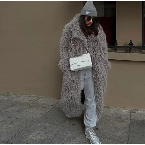 Women's Long Faux Fur Coat Amarae