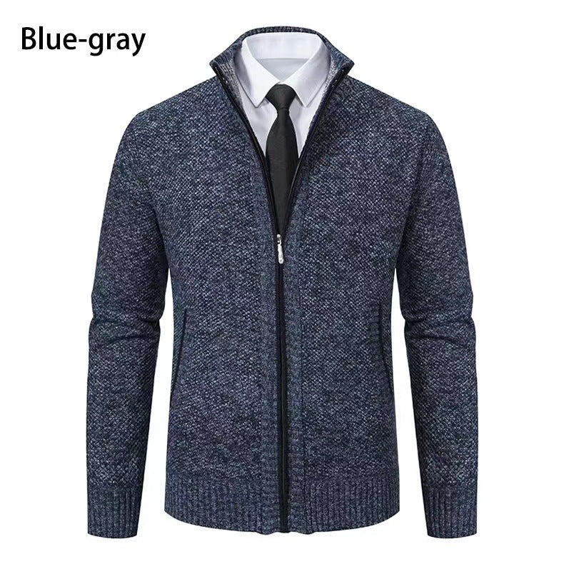 Trendy knitted jacket for men with zip and practical pockets Lune London