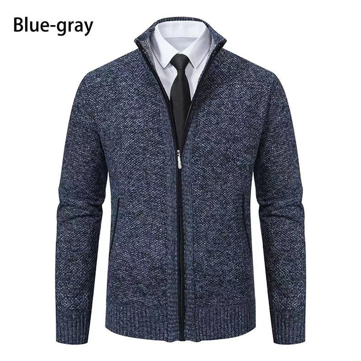 Trendy knitted jacket for men with zip and practical pockets Lune London