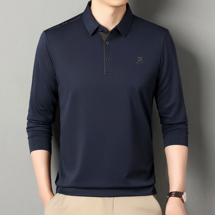 Men's polo with high-quality texture and modern collar Lune London