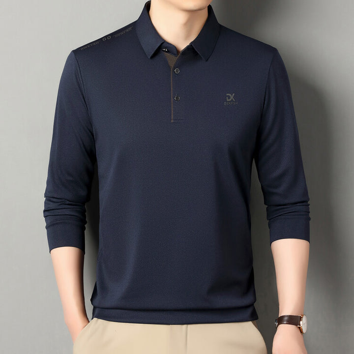 Men's polo with high-quality texture and modern collar Lune London