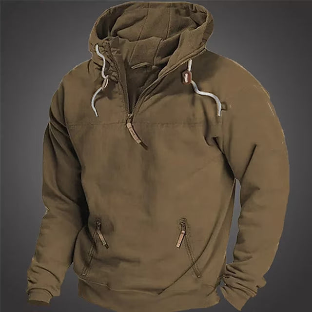 Windbreaker hoodie for men with practical pockets and eco-friendly material Lune London