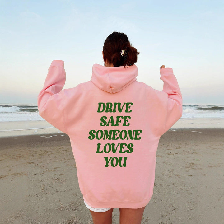 Women's hoodie sweatshirt with inspiring lettering and casual fit Chic & Stil