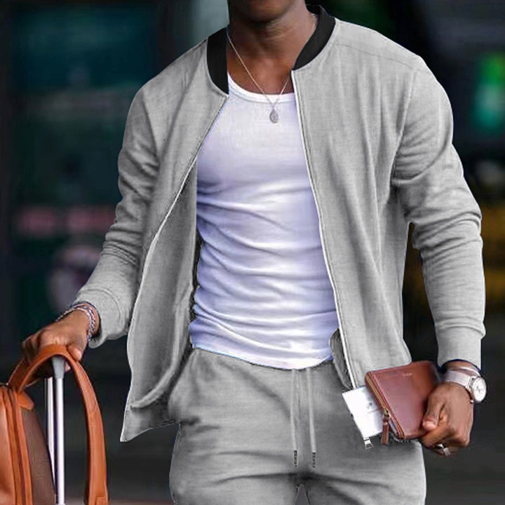 Casual men's varsity jacket with side zip Lune London