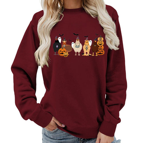 Sweat-shirt pour femmes avec motif Halloween joyeux Chic & Stil