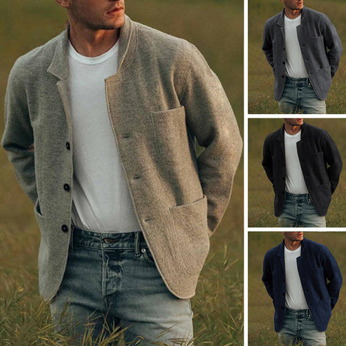 Elegant Cardigan-Jacket for men with a relaxed fit and practical pockets Amarae
