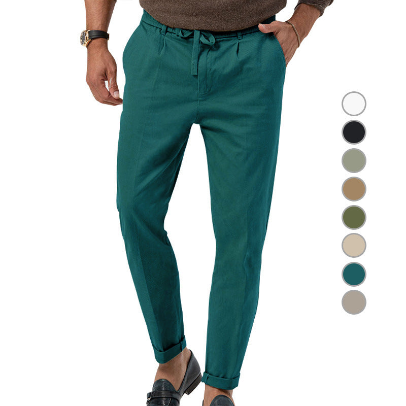 Elegant chino pants for men with adjustable waistband and practical side pockets Lune London