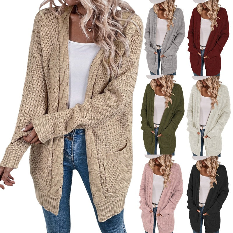 Women's knitted jacket with casual fit and practical pockets Lune London