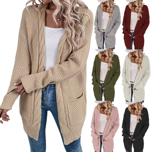 Women's knitted jacket with casual fit and practical pockets Amarae