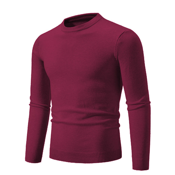 Classic round neck sweater for men in soft knit Lune London
