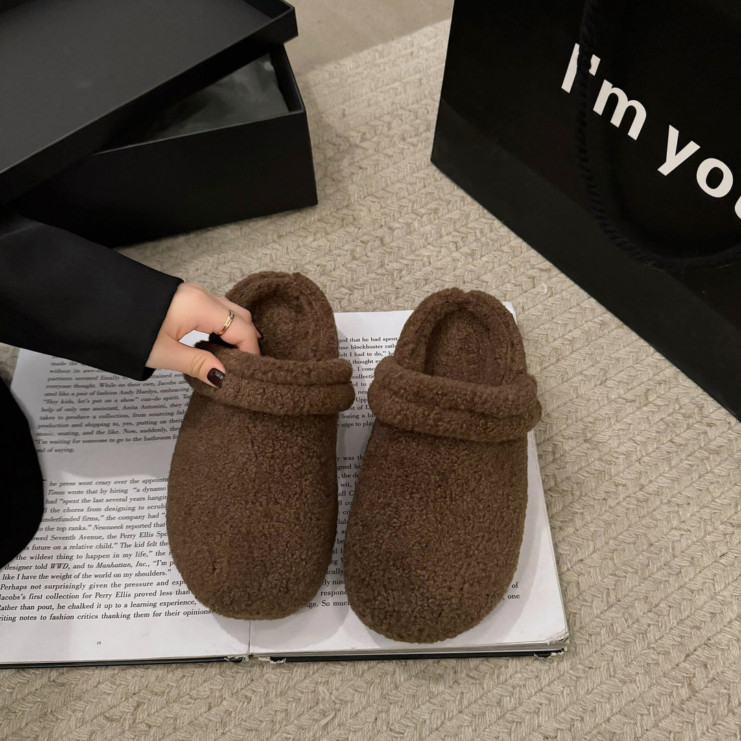 Women's Quilted Teddy Slippers with Fold and Padded Comfort Footbed Amarae