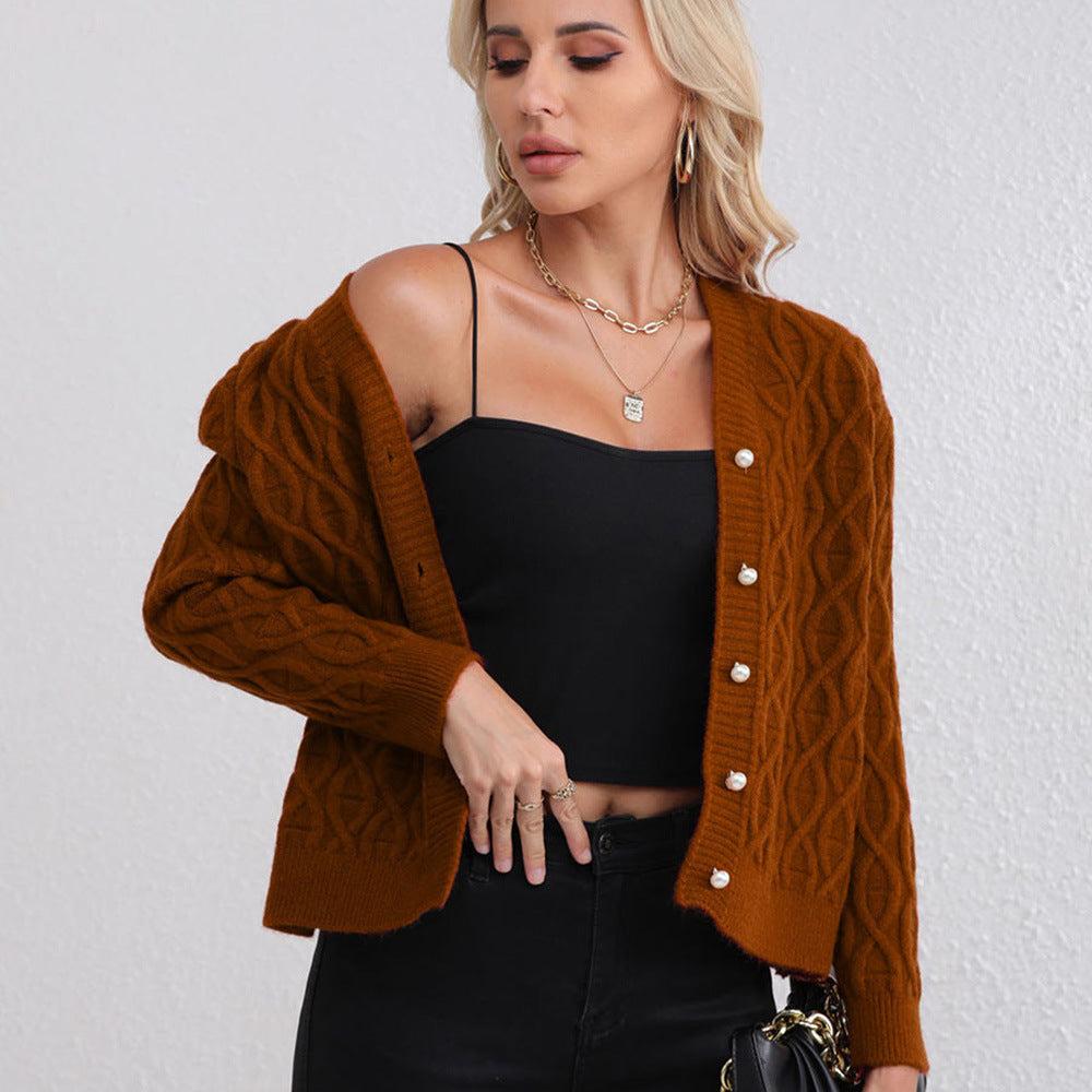 Cardigan pour femmes avec une élégante structure en alvéoles Chic & Stil
