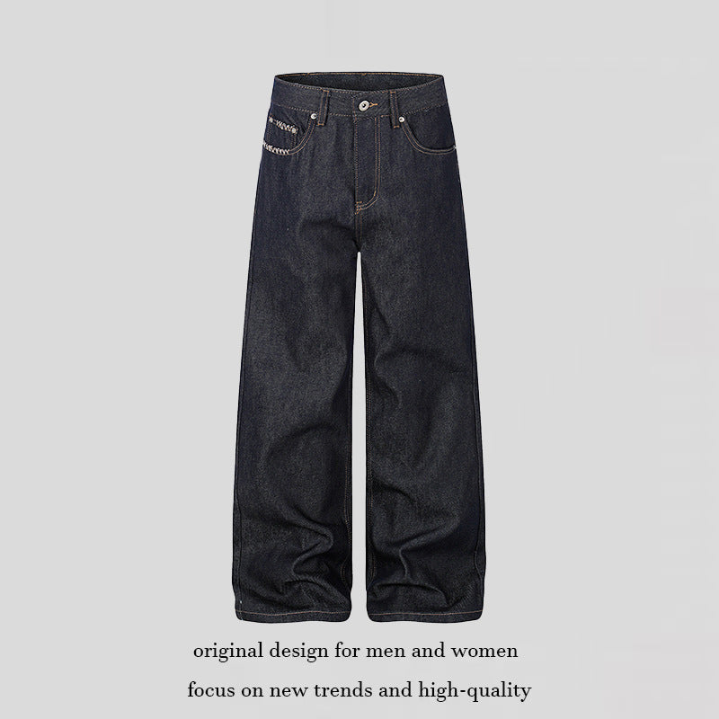 Women's High-Waisted Wide-Leg Jeans made of raw denim with Palazzo cut Amarae
