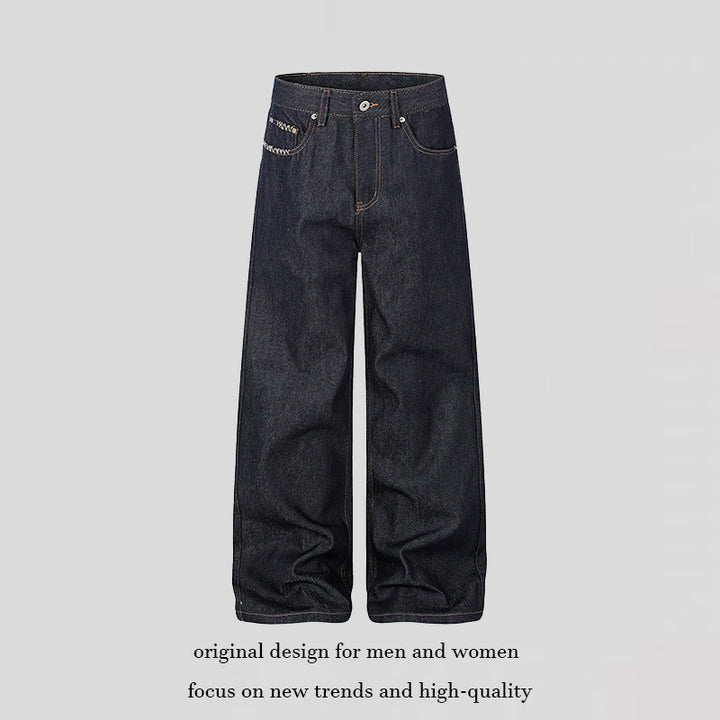 Women's High-Waisted Wide-Leg Jeans made of raw denim with Palazzo cut Amarae