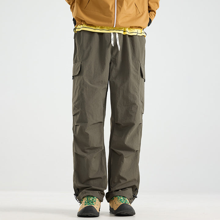 Men's Lightweight Technical Cargo Trekking Pants with Drawstring Waist and Adjustable Leg Openings Amarae