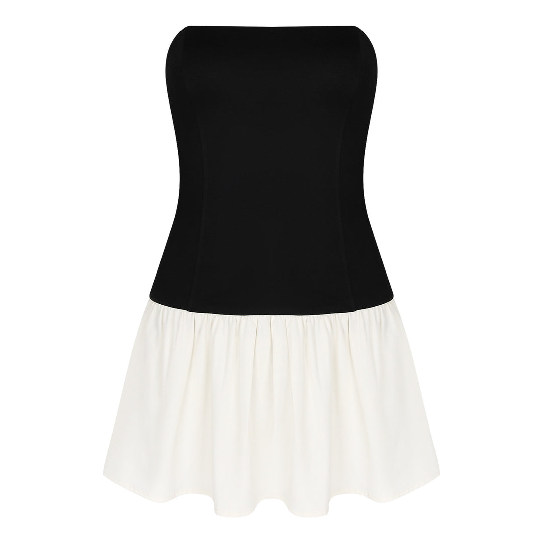 Robe bandeau pour femmes avec ourlet à volants Chic & Stil