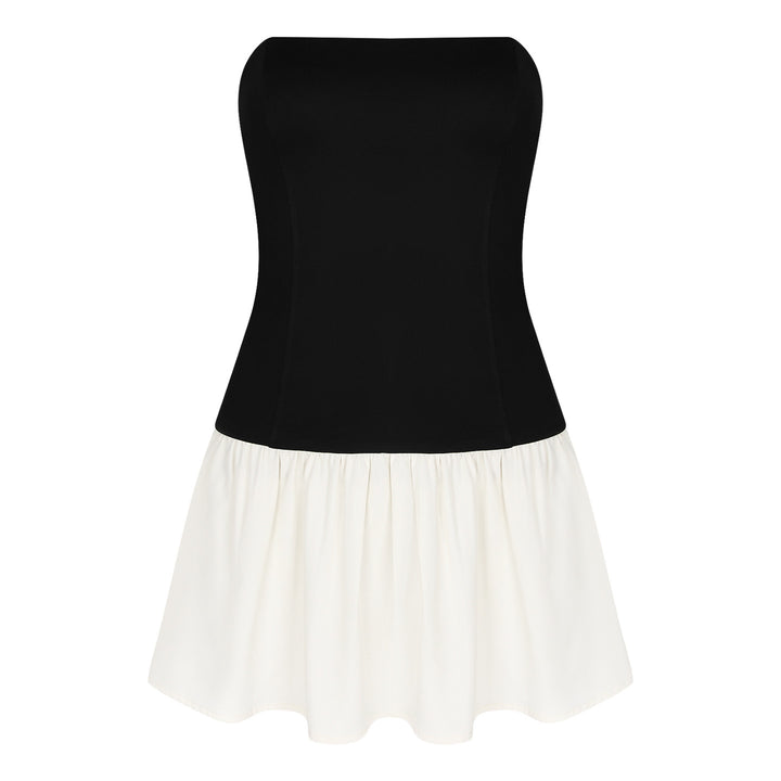 Robe bandeau pour femmes avec ourlet à volants Chic & Stil