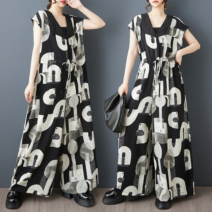 Chic and Stylish Women’s Graphic Maxi Dress