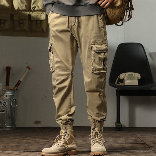Men's cargo jogger pants with elastic waistband and practical side pockets Amarae