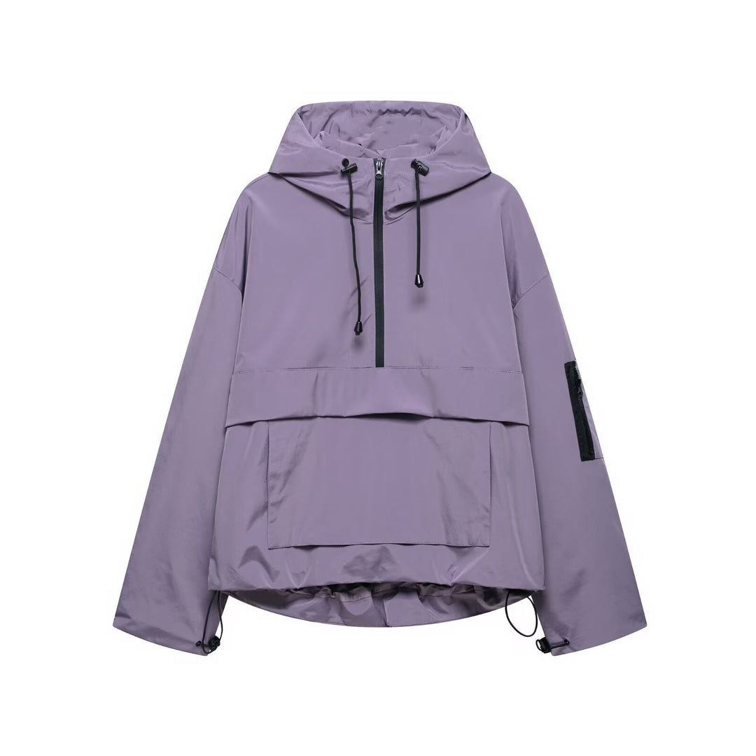 Ladies functional hoodie jacket with practical pockets and adjustable hem Amarae