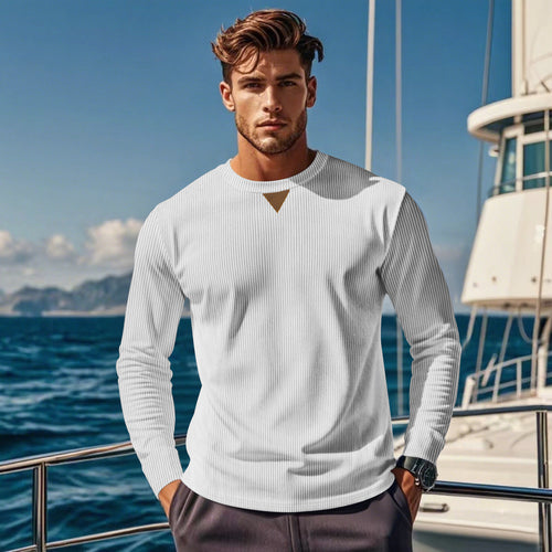 Men's long sleeve sports T-shirt with innovative structured design Amarae