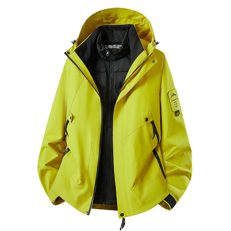Men's Two-in-One Weather Protection Jacket with Removable Padded Vest and Adjustable Hood Amarae