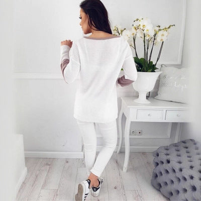Sweater en tricot pour femmes avec motif géométrique et texture fine Chic & Stil