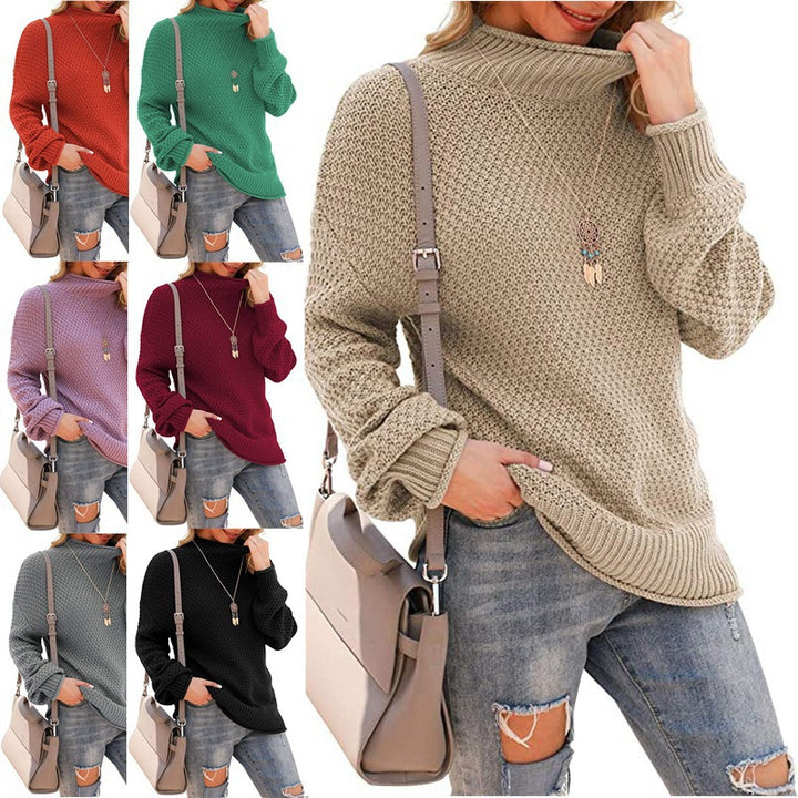Thick knit sweater for women with high collar and comfortable sleeves Lune London