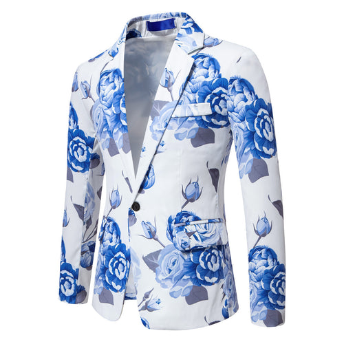Elegant blazer for men with chic floral design and style